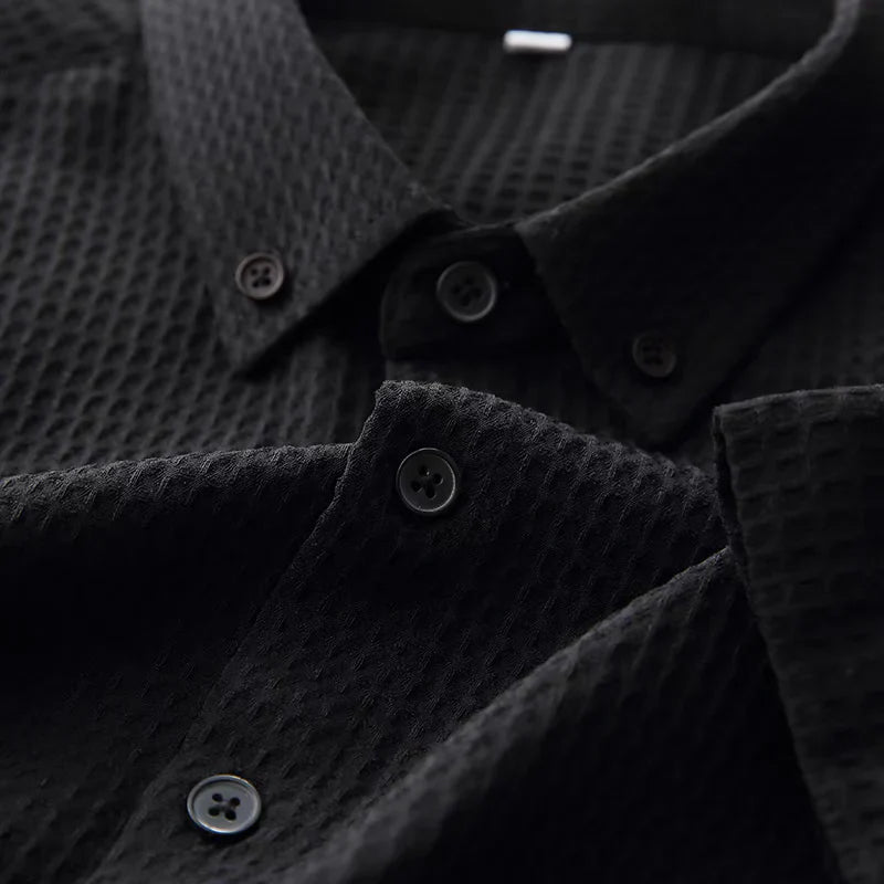 Men's Textured Half Sleeve Shirt - MerinoWear