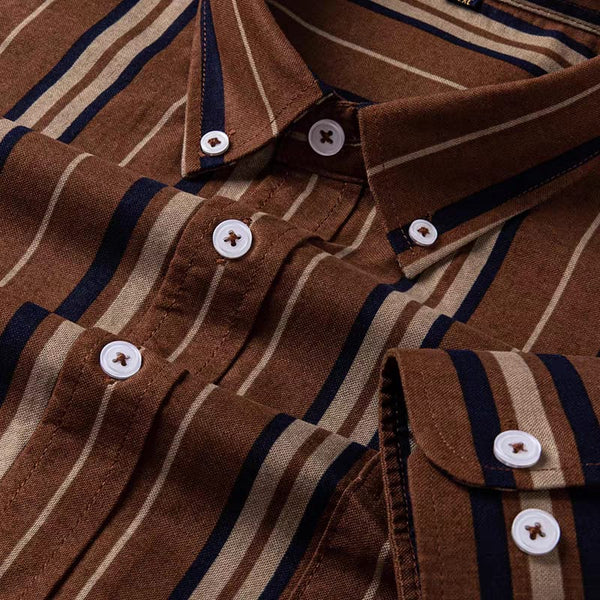Men's Striped Full Sleeve Shirt - MerinoWear