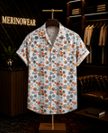 Men's Geometric Circle Print Resort Shirt