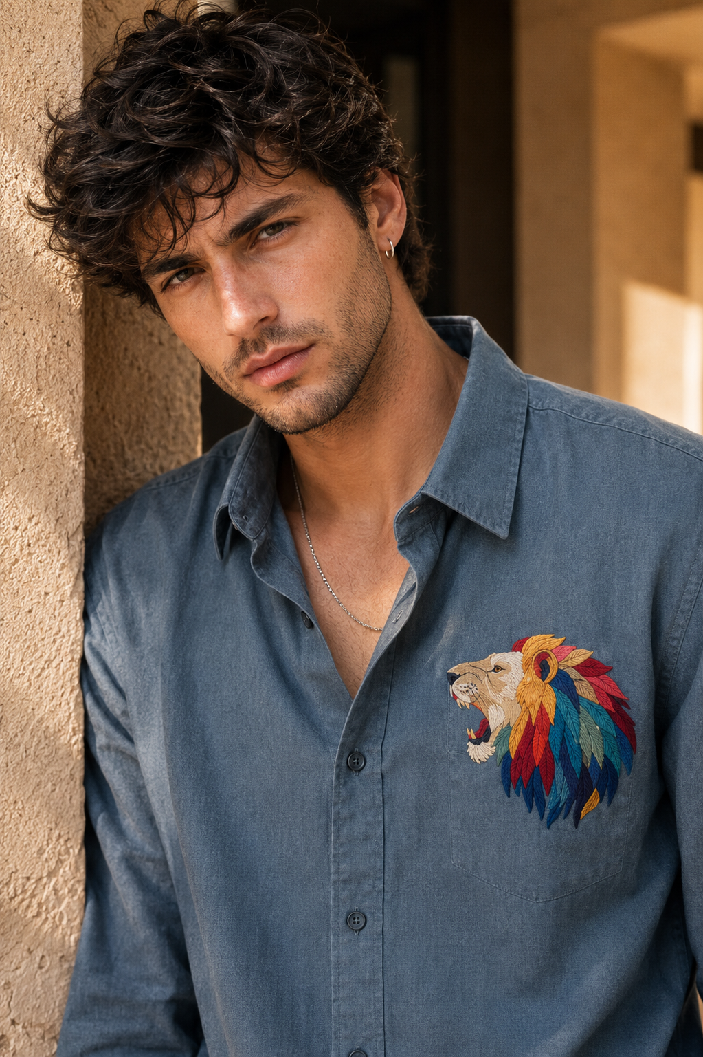 Chromatic Roar Embroidered Shirt