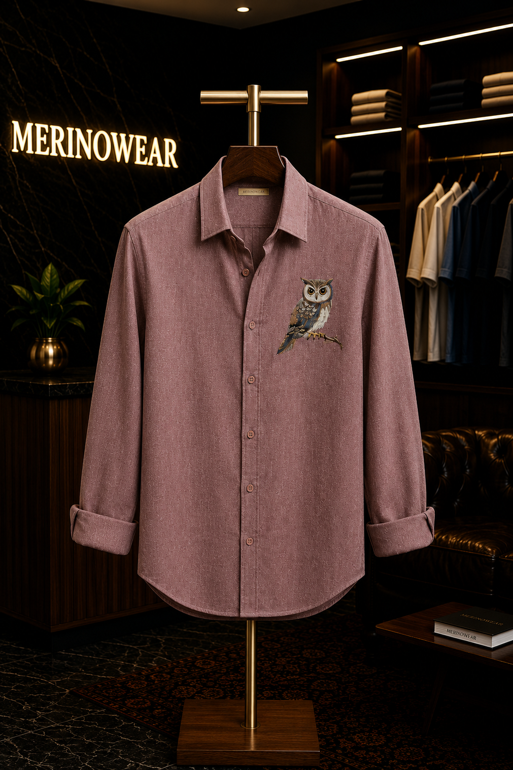 Wise Owl Embroidered Shirt