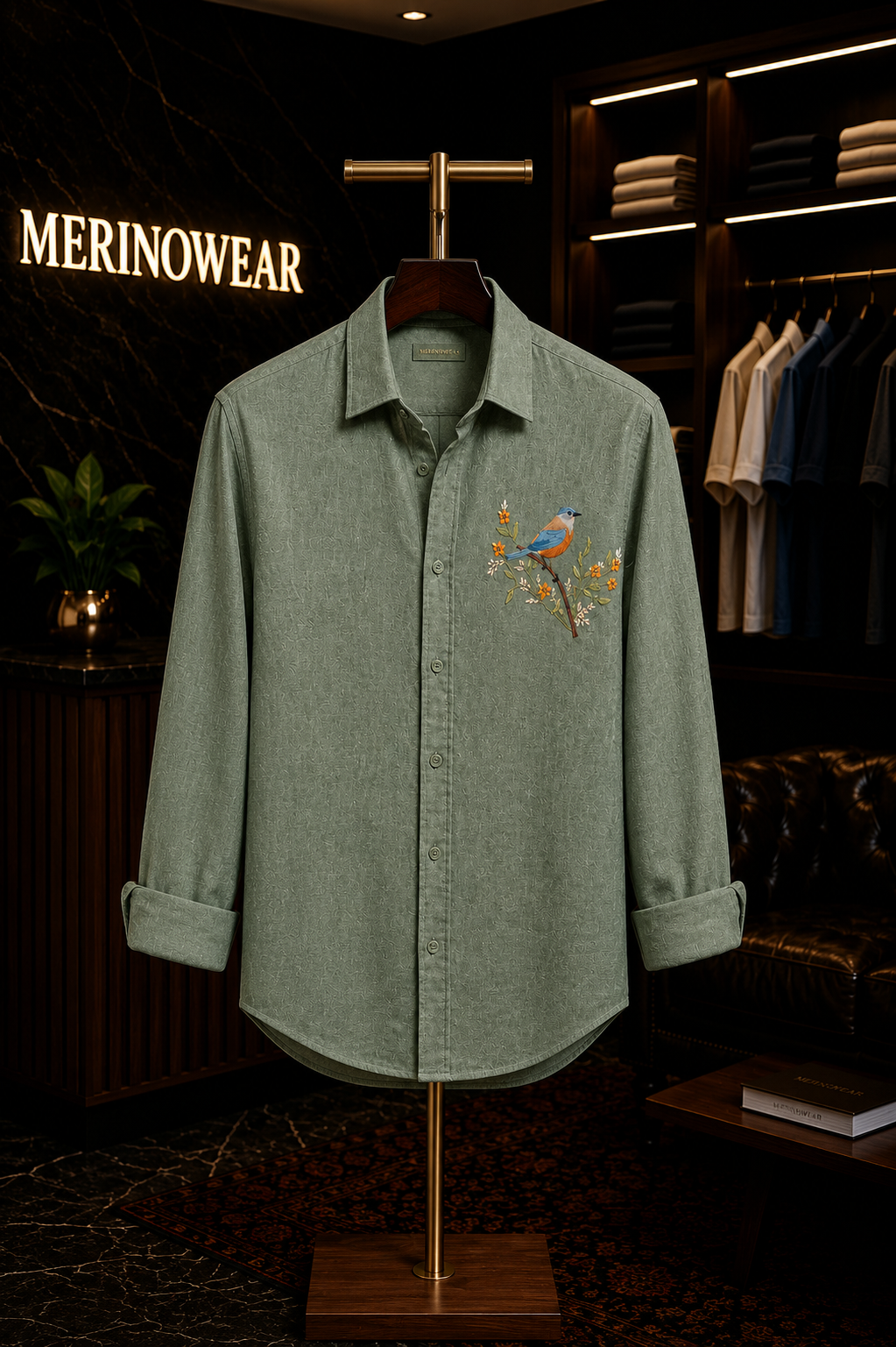 Songbird Garden Embroidered Shirt