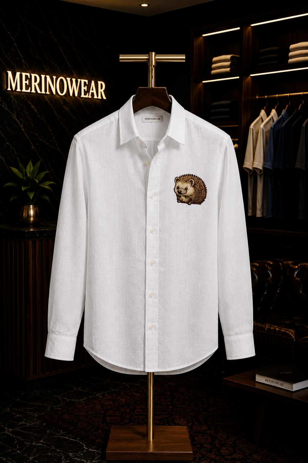 MerinoWear Hedgehog White Linen Shirt