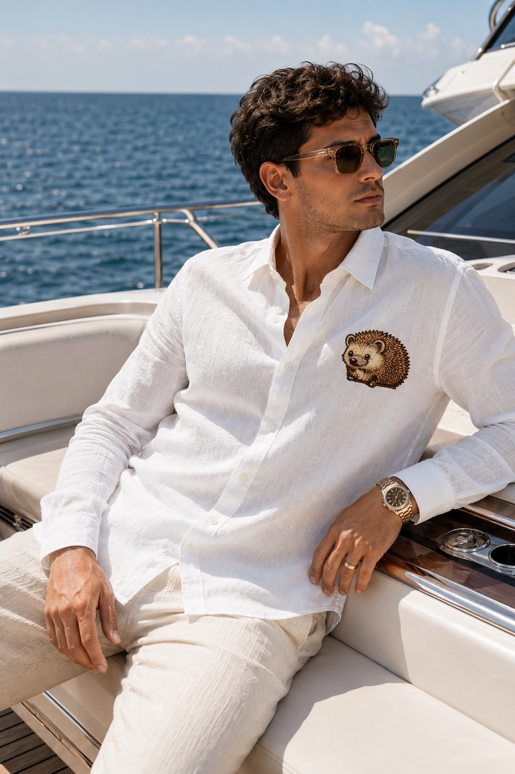 MerinoWear Hedgehog White Linen Shirt