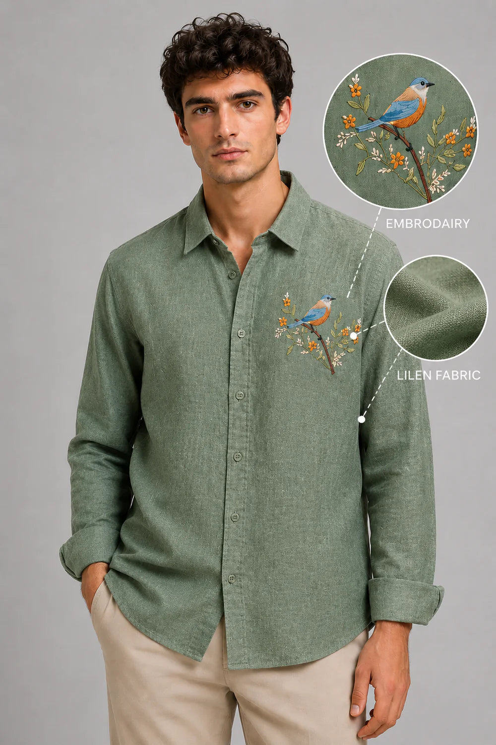 Songbird Garden Embroidered Shirt