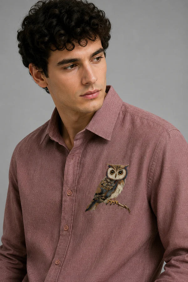 Wise Owl Embroidered Shirt