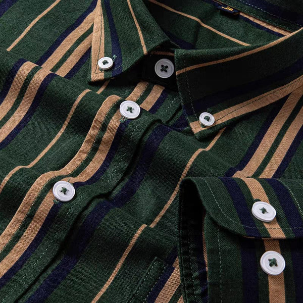 Men's Striped Full Sleeve Shirt - MerinoWear
