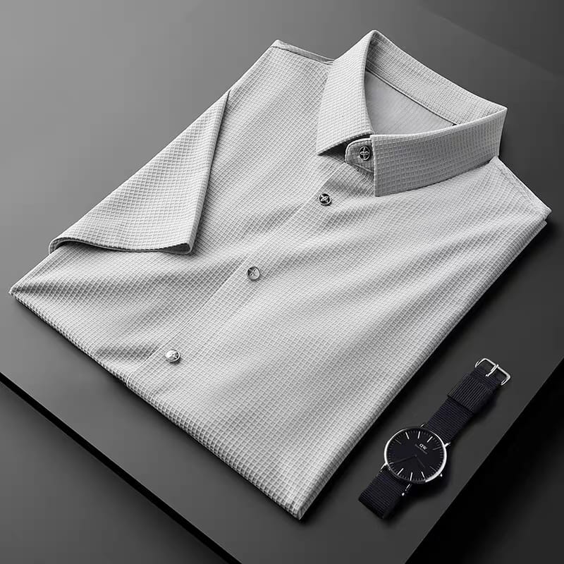 Men's Textured Half Sleeve Shirt - MerinoWear