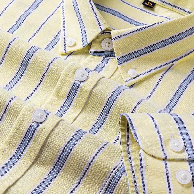 Men's Striped Full Sleeve Shirt - MerinoWear