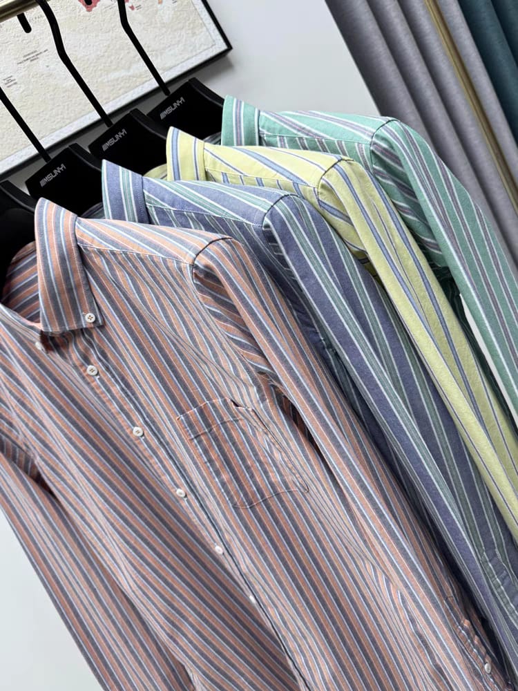 Men's Striped Full Sleeve Shirt - MerinoWear