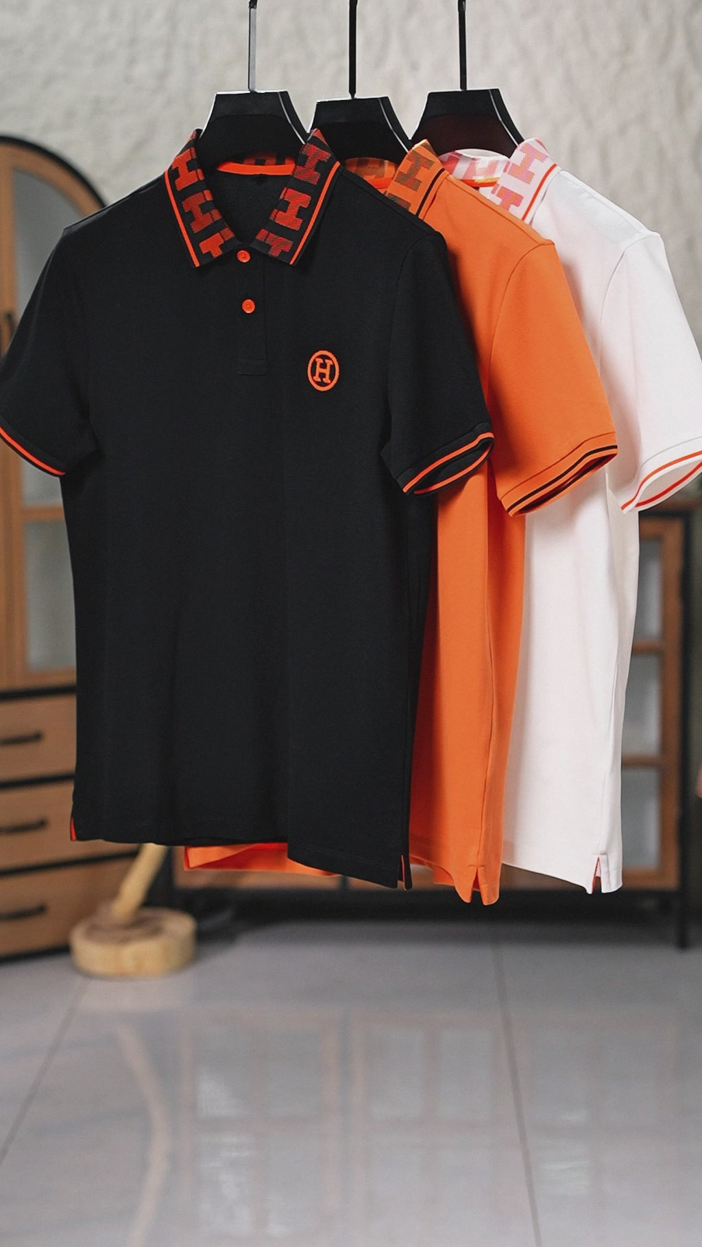 Monogram Luxe Collar Polo T-Shirt