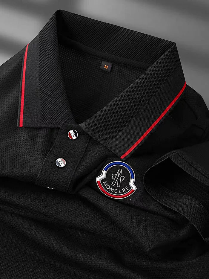 Men's White Contrast Collar Premium Polo T-Shirt