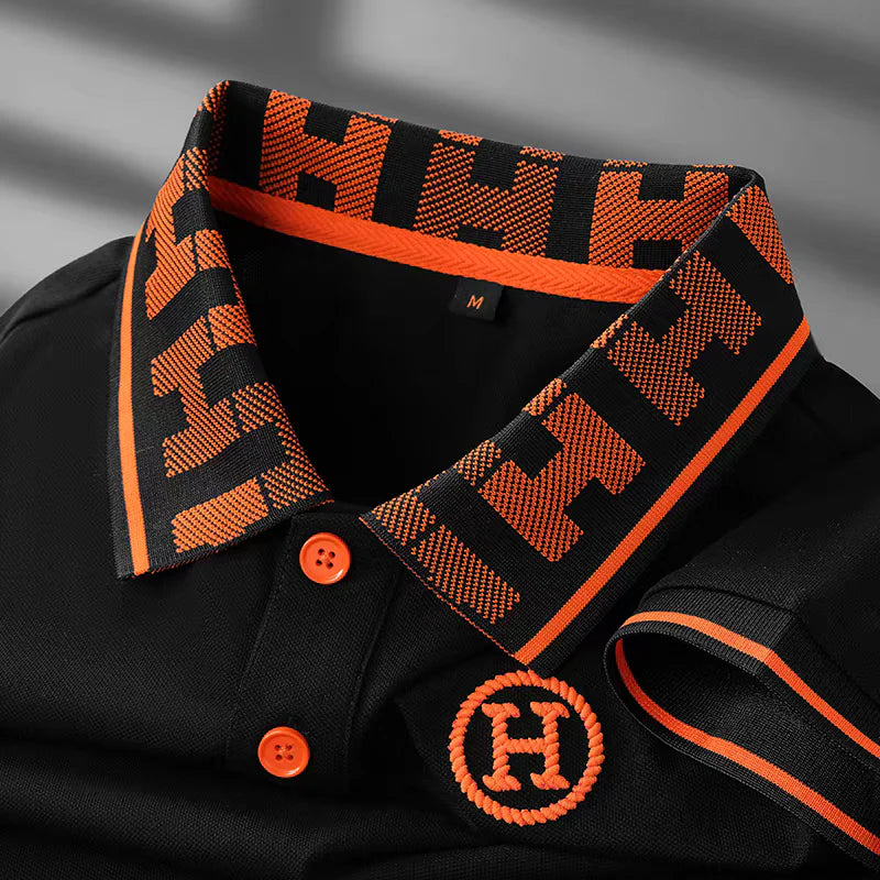 Monogram Luxe Collar Polo T-Shirt