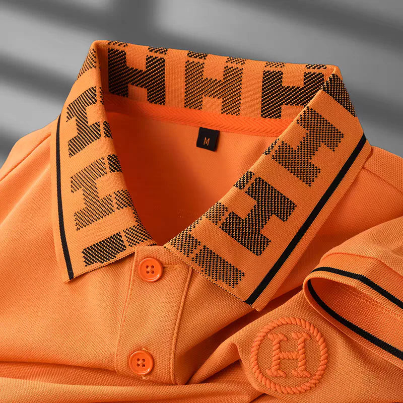 Monogram Luxe Collar Polo T-Shirt