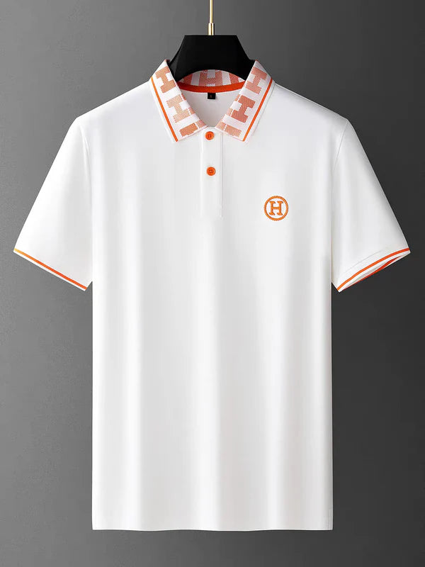 Monogram Luxe Collar Polo T-Shirt