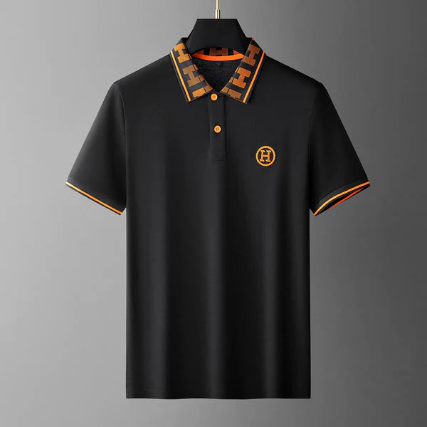 Monogram Luxe Collar Polo T-Shirt