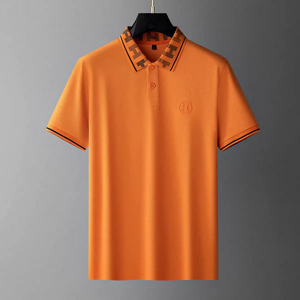 Monogram Luxe Collar Polo T-Shirt
