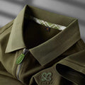 Olive Crest Zip Polo T-Shirt