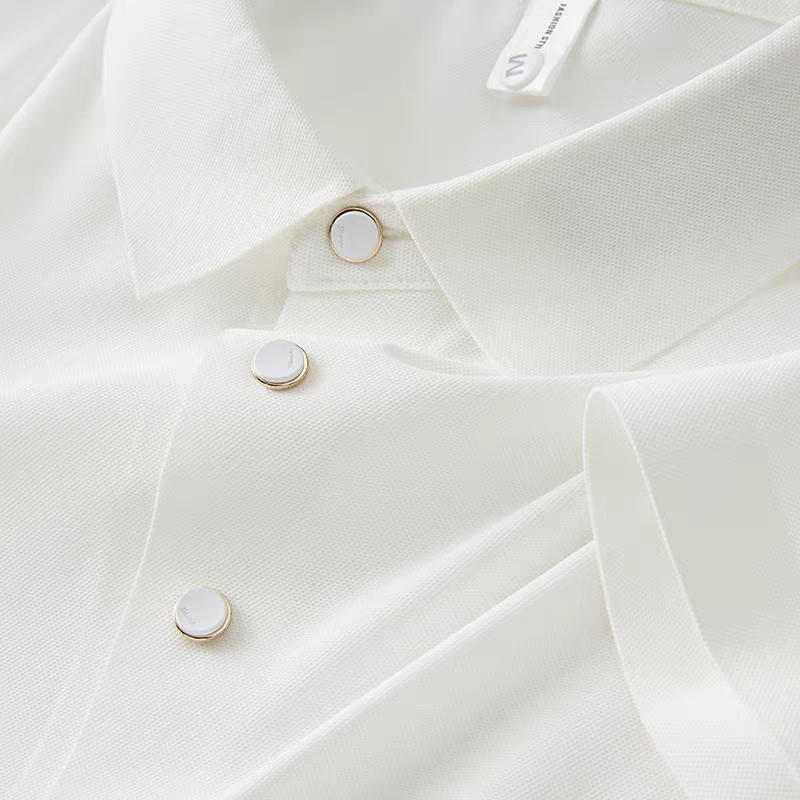 Men's Classic White Premium Solid Polo T-Shirt