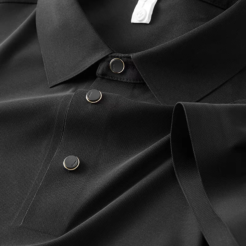 Men's Jet Black Premium Solid Polo T-Shirt