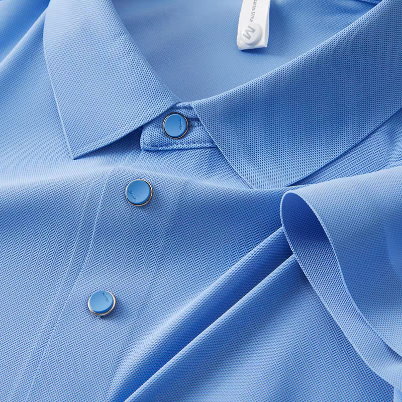 Men's Sky Blue Premium Solid Polo T-Shirt