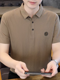 Merinowear Premium Ribbed Polo T-Shirt – Khaki Brown