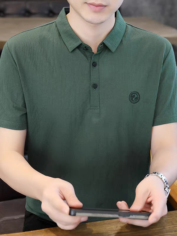 Merinowear Premium Ribbed Polo T-Shirt – Forest Green